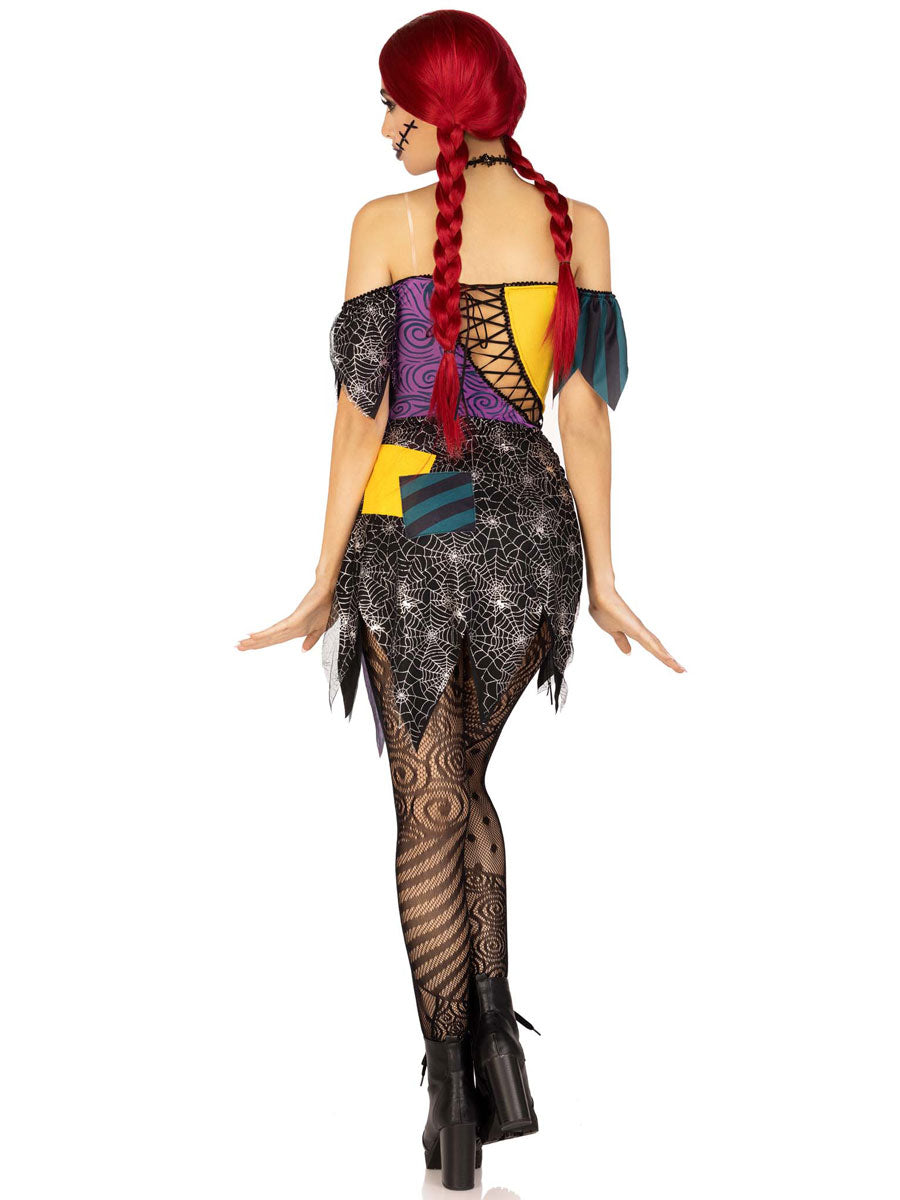 Womens Sexy Sally Darling Rag Doll Halloween Costume Back Image
