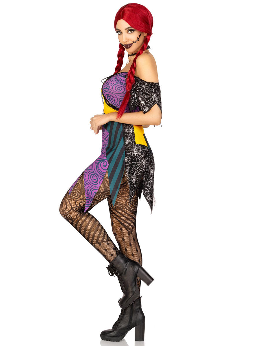 Womens Sexy Sally Darling Rag Doll Halloween Costume Side Image