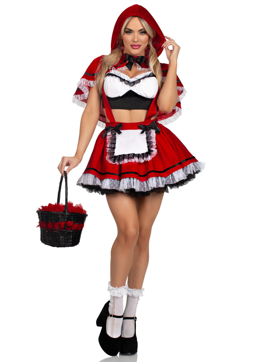 Womens Sexy Flirty Miss Red Fairytale Costume Main Image