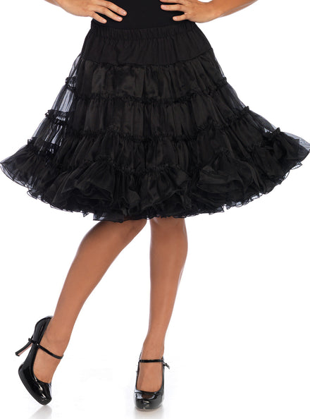 Fluffy Womens Black Deluxe Crinoline Petticoat