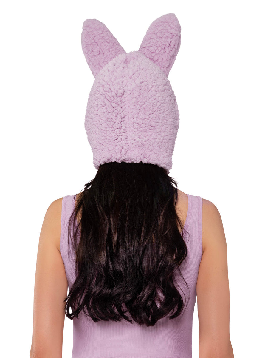 Furry Purple Monster Labubu Hat Back Image