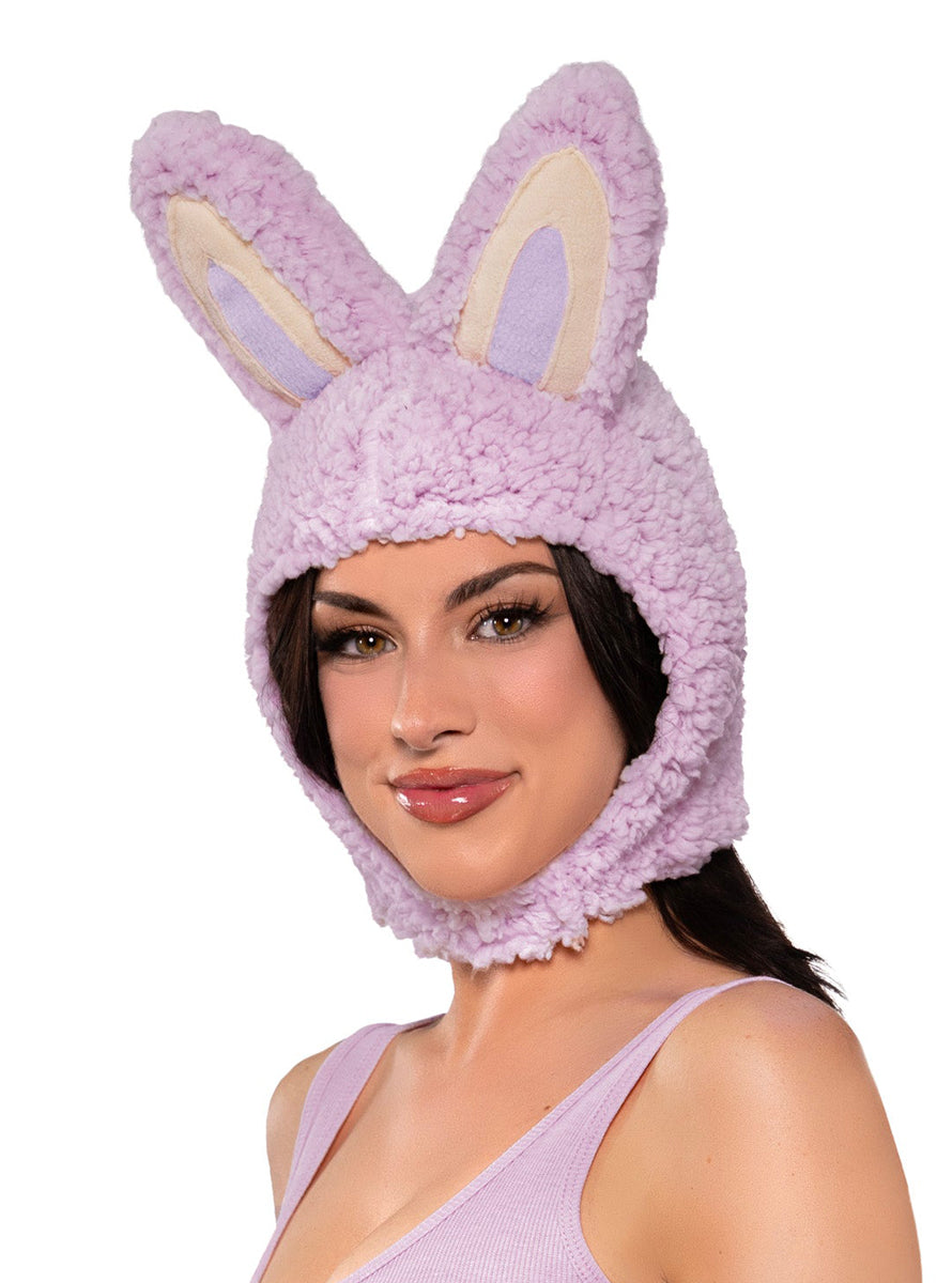 Furry Purple Monster Labubu Hat Side Image