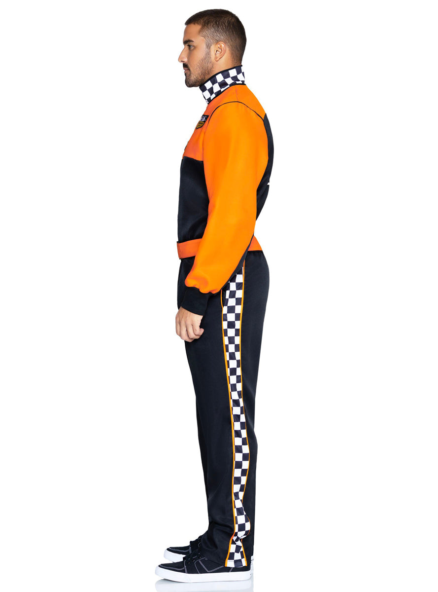 Mens Grand Prix Pro Race Car Drive Costume Side Image