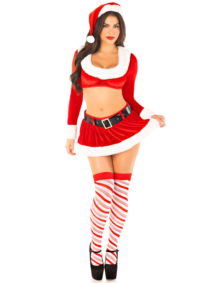 Womens Sexy Red Hoho Hottie Two Piece Christmas Costume Alternative Image