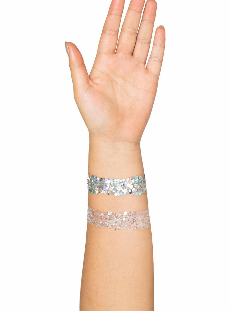 Kismet Silver Mirror Star Body Jewels With Glitter Alternative Image