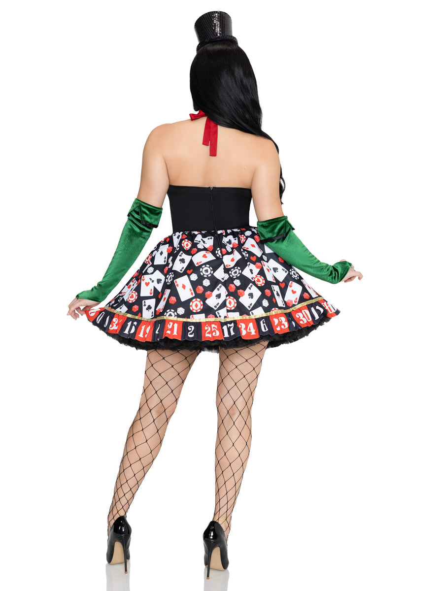 Sexy Womens Lady Luck Vegas Costume Back Image