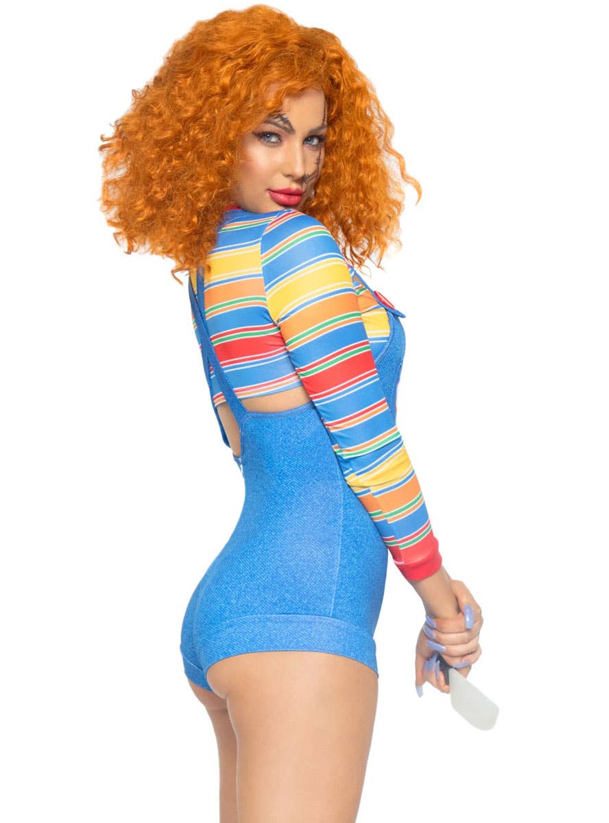 Womens Sexy Chucky Inspired Halloween Costume - Close Side Image