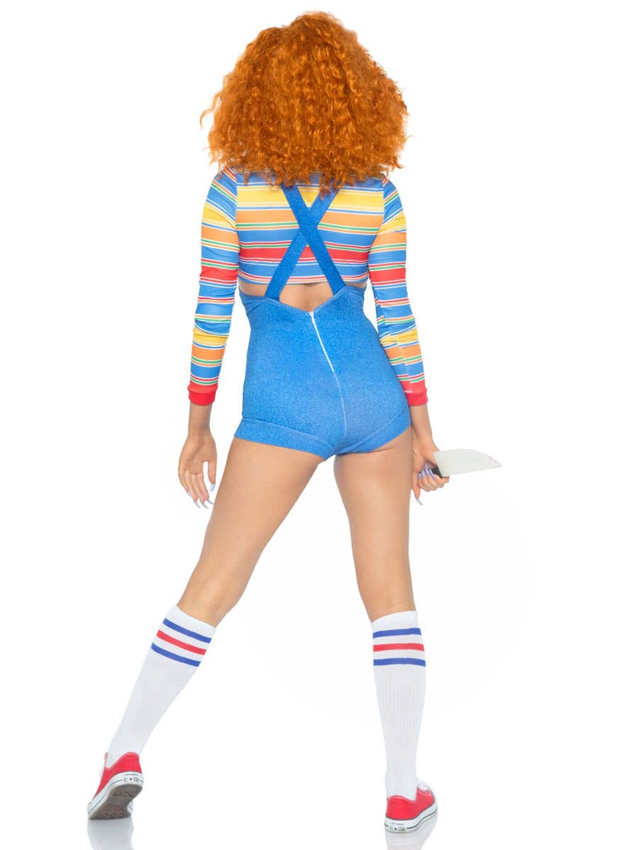 Womens Sexy Chucky Inspired Halloween Costume - Back Image