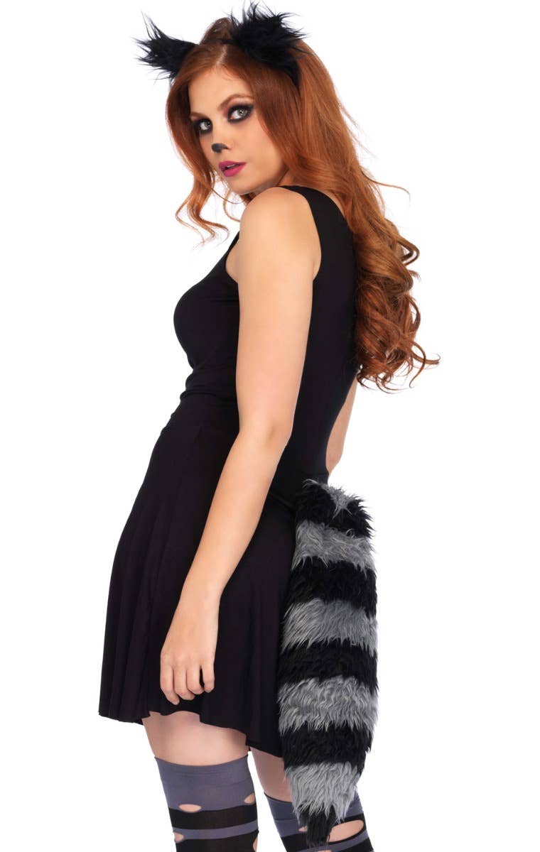 Raccoon Headband and Tail Costume Set - Back Image