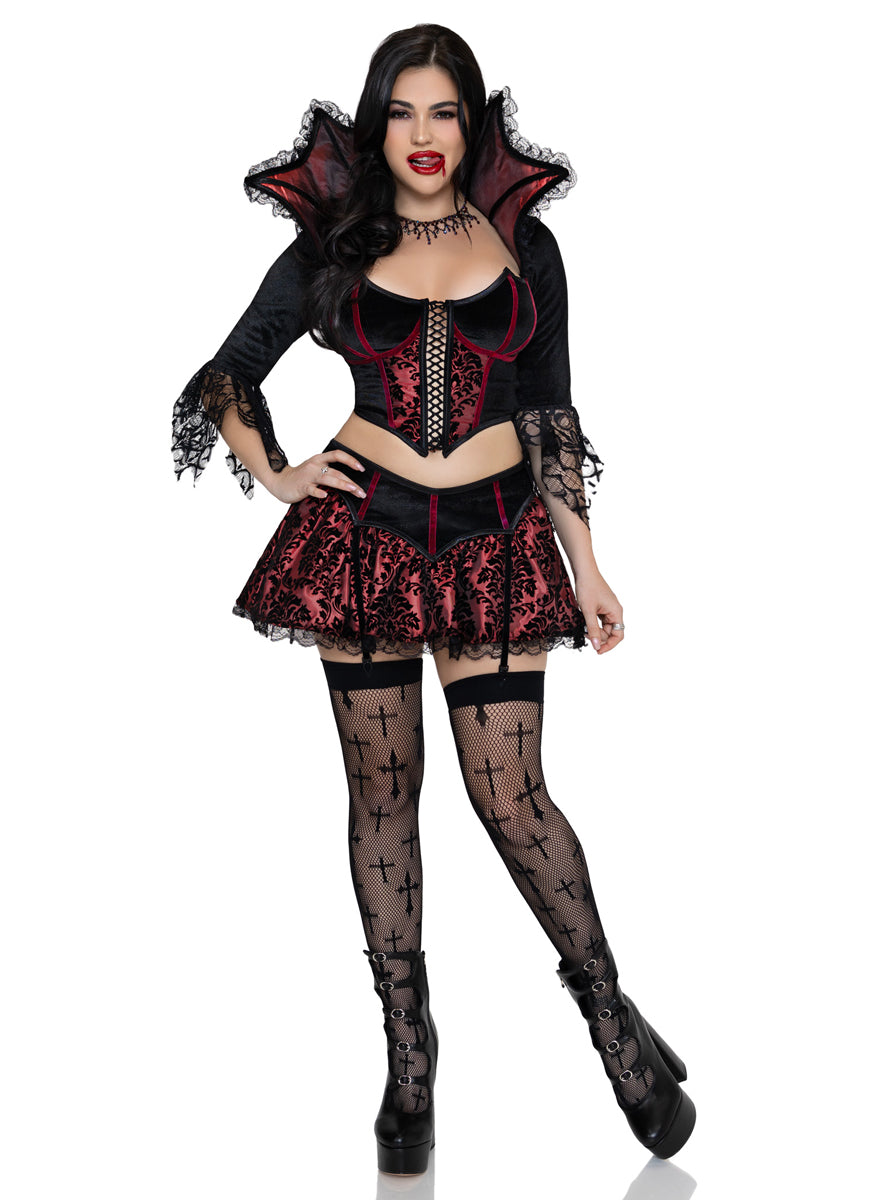 Sexy Womens Love Bite Vampire Halloween Costume Front Image