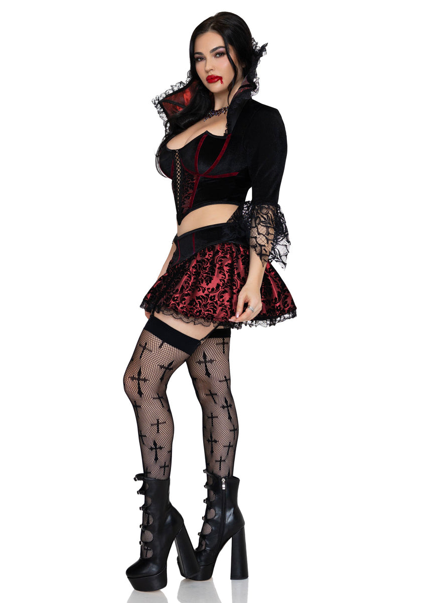 Sexy Womens Love Bite Vampire Halloween Costume Side Image