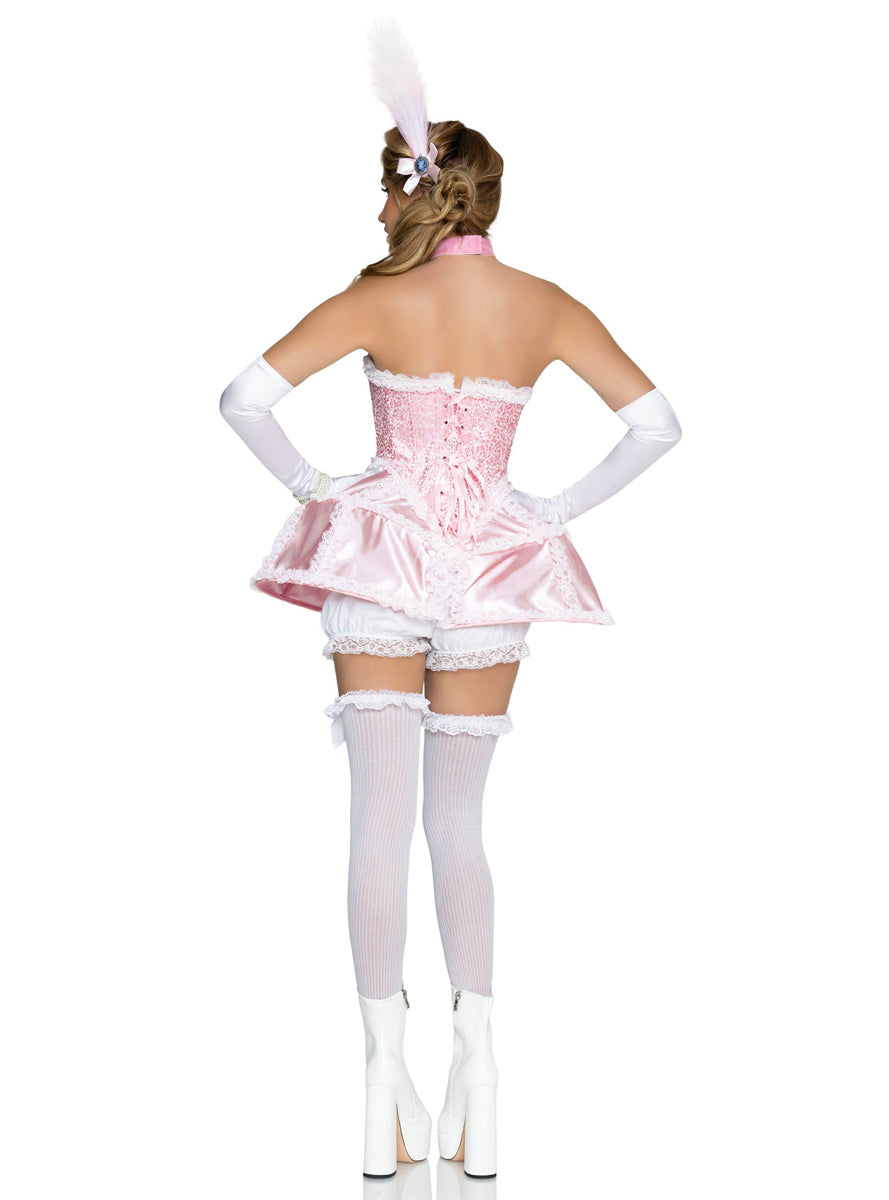 Sexy Womens Pink Madame Marie Marie Antoinette Costume Back Image