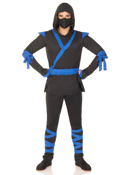 Japanese Ninja Mens Blue and Black Costume