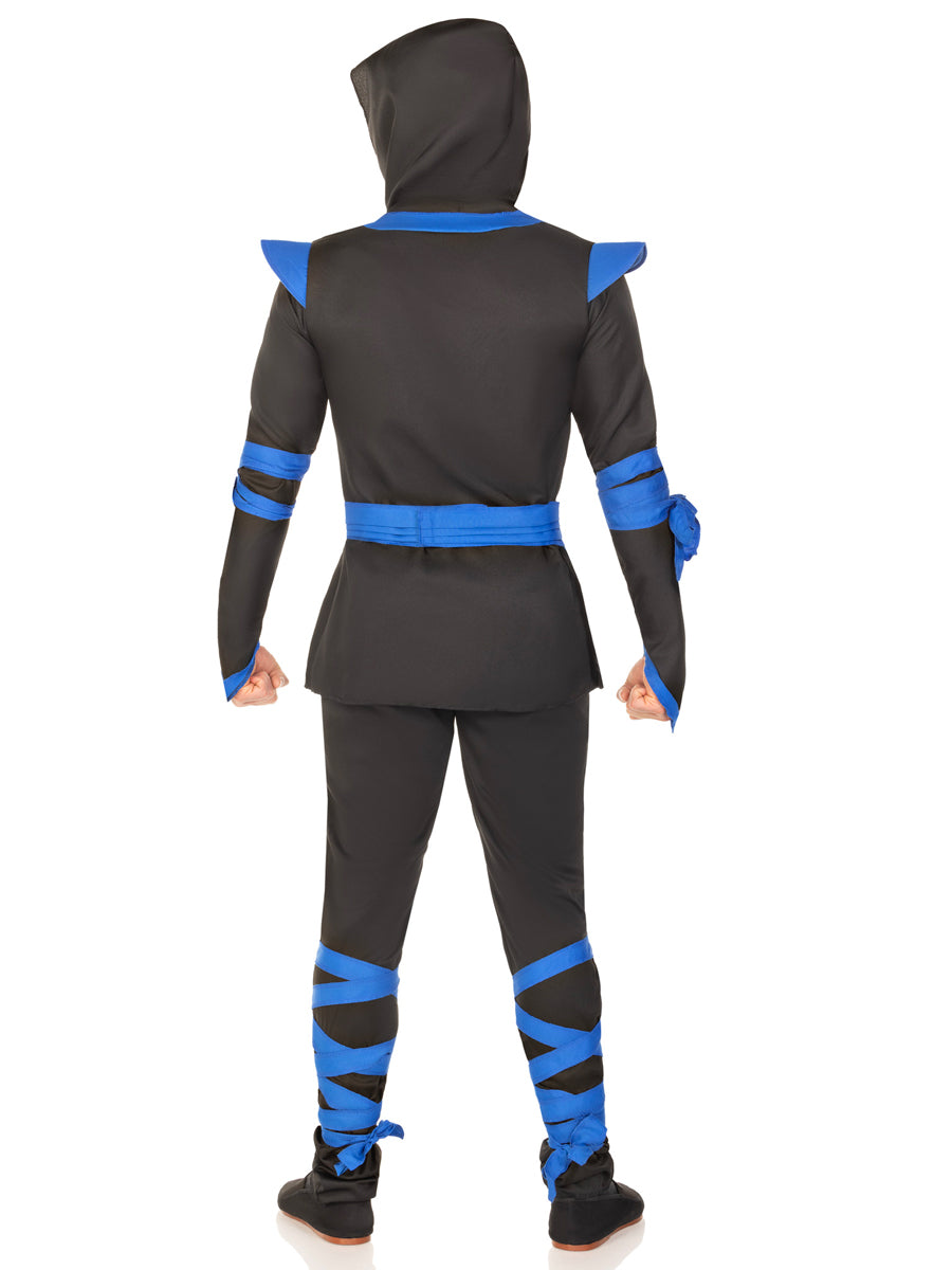 Japanese Ninja Mens Blue and Black Costume