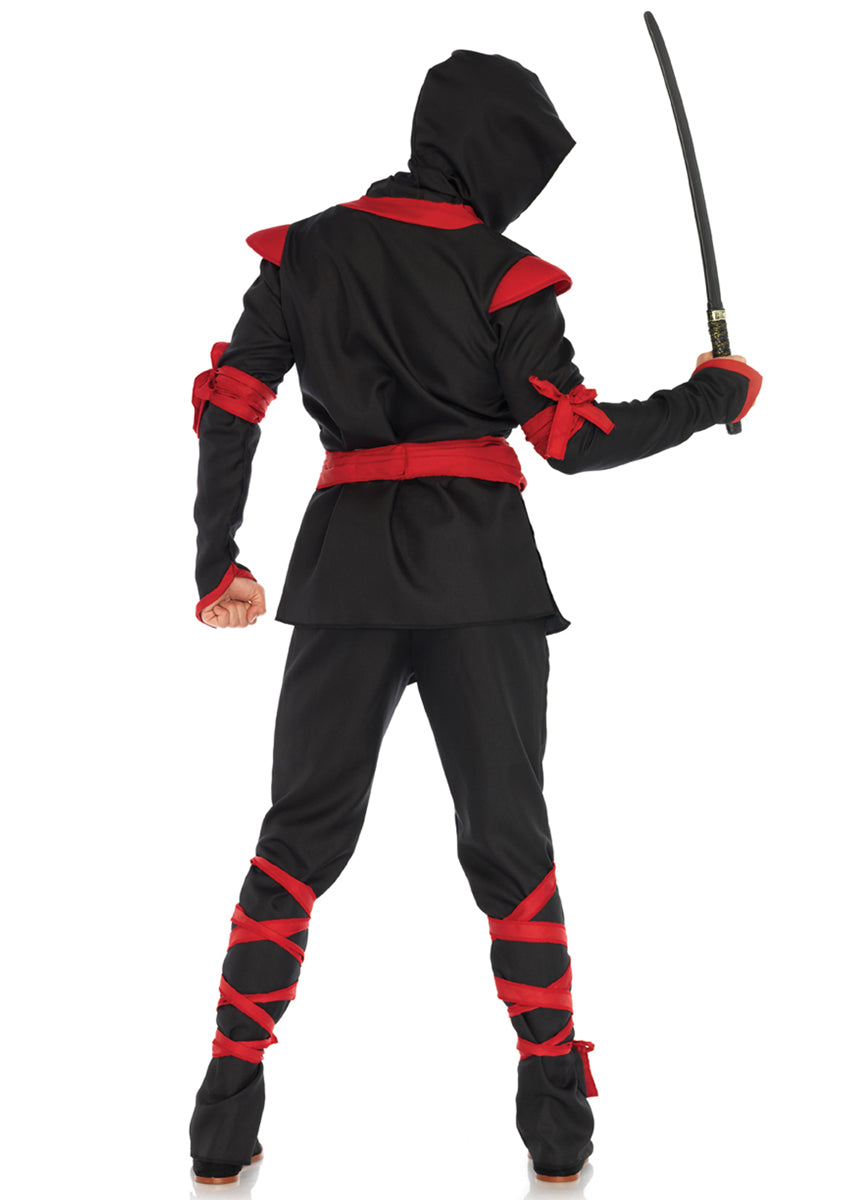 Japanese Ninja Mens Red and Black Costume