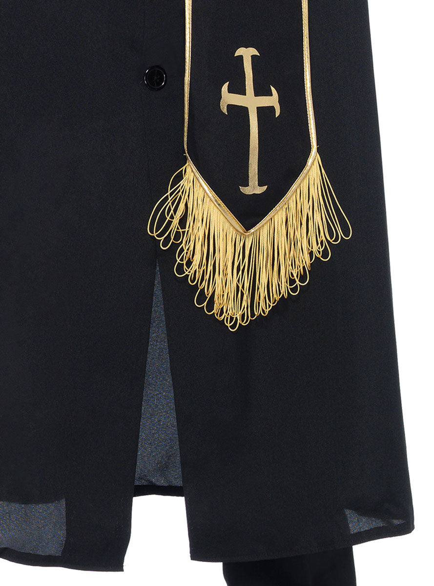 Men's Deluxe Catholic Priest Costume - Close Up Image