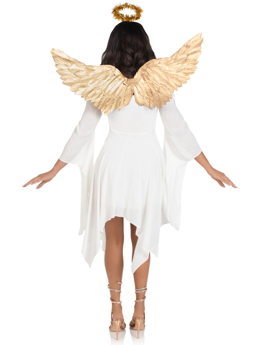 Womens Metallic Gold Angel Costume Accessory Kit Main Image