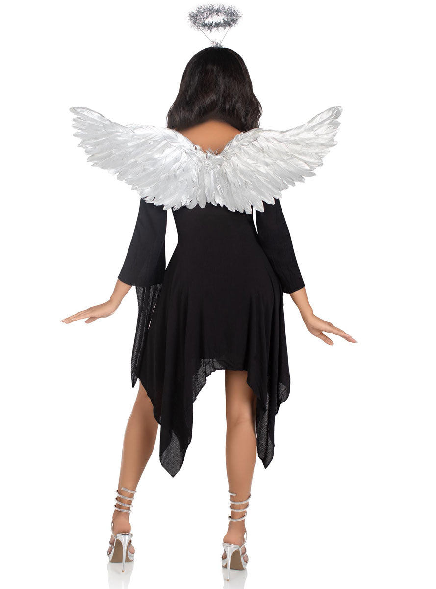 Womens Metallic Silver Angel Costume Accessory Kit Main Image