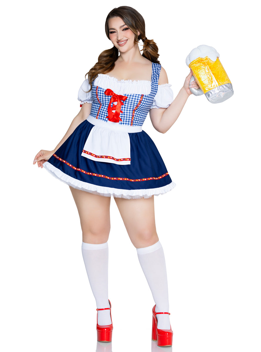 Sexy Plus Size Womens Oktoberfest Cutie German Costume Alternate Front Image