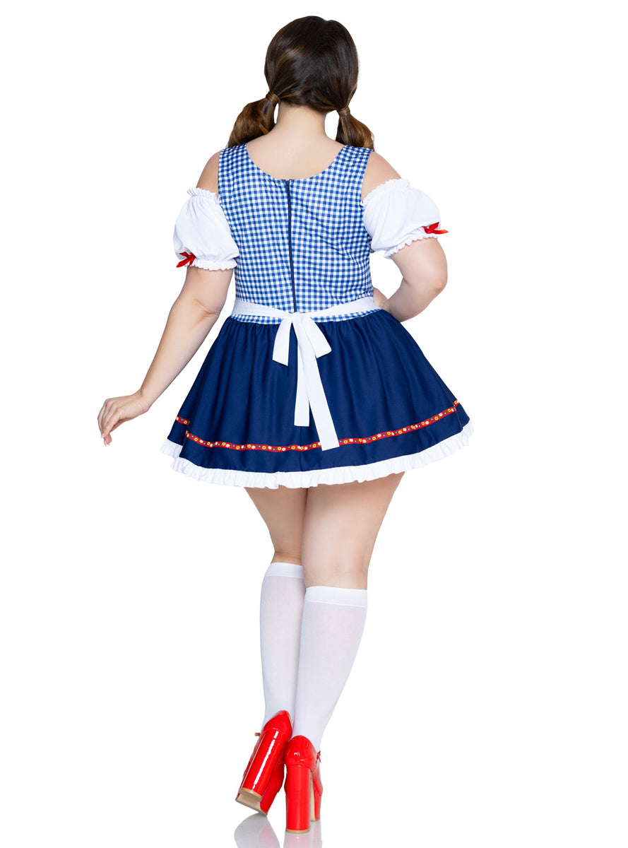 Sexy Plus Size Womens Oktoberfest Cutie German Costume Back Image