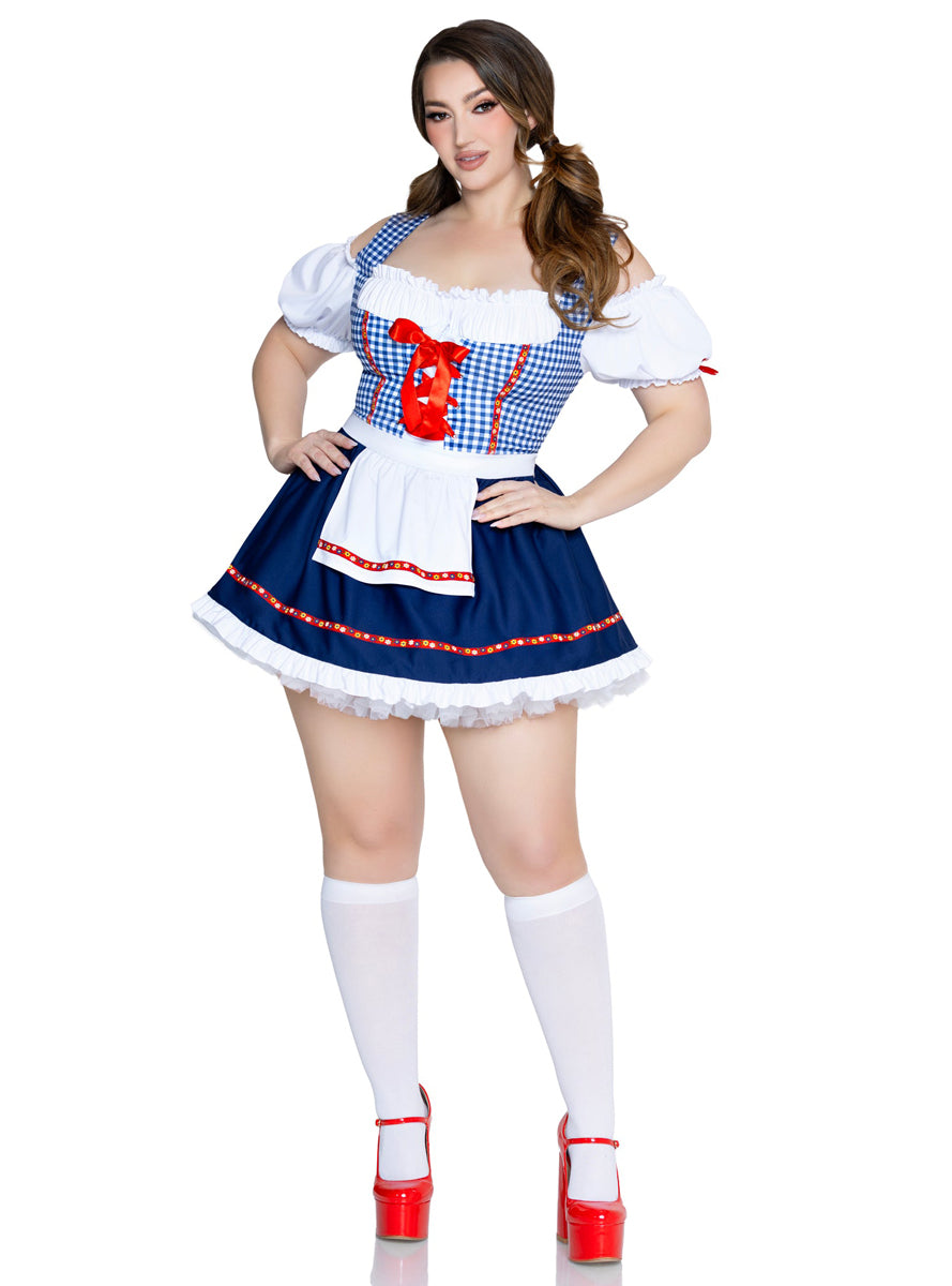 Sexy Plus Size Womens Oktoberfest Cutie German Costume Front Image