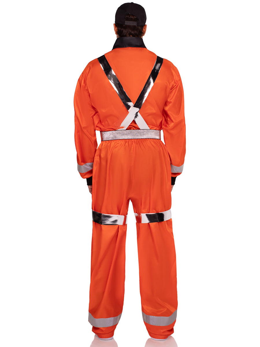 Cosmic Orange Astronaut Adults Costume