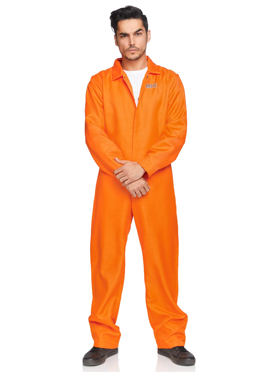 Orange Prisoner Jumpsuit Mens Costume