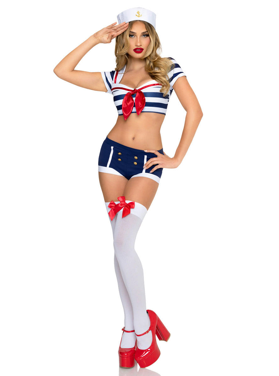 Sexy Womens Pin Up Sailor Costume Front Image