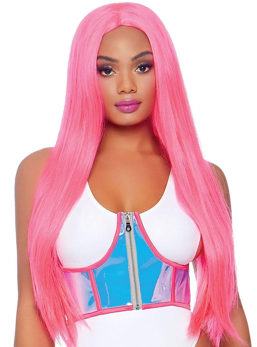 Pink Holographic Underbust Corset Alternate Front Image