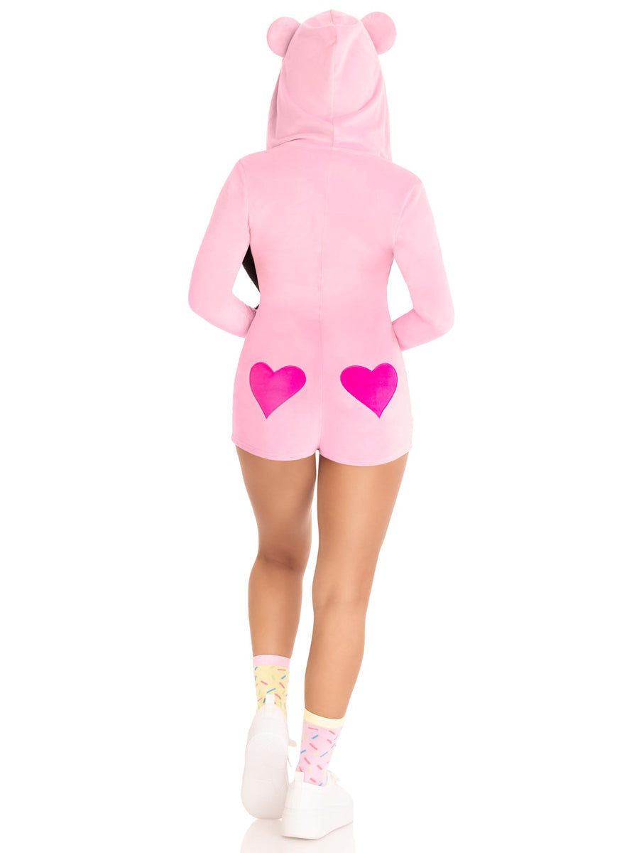 Pink Sweetheart Bear Womens Romper Costume