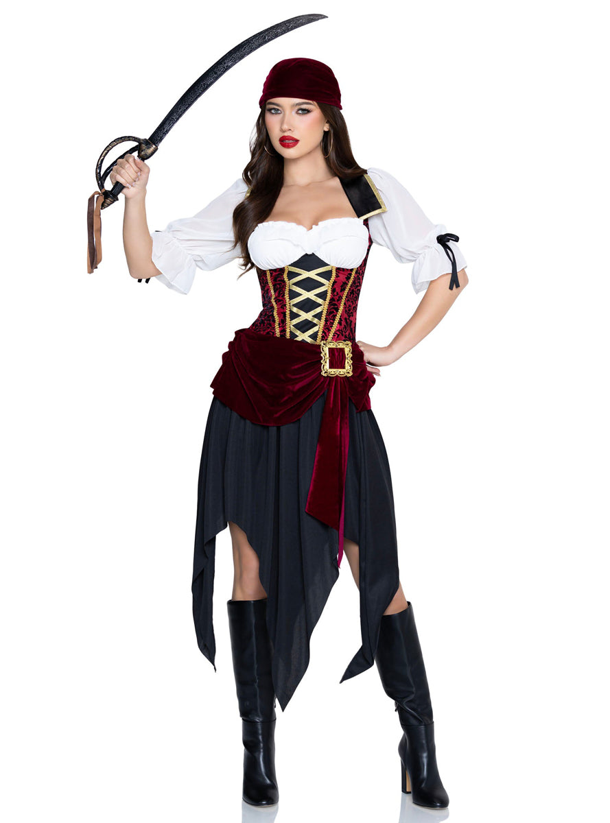 Sexy Womens Pirate Beauty Costume Front Image