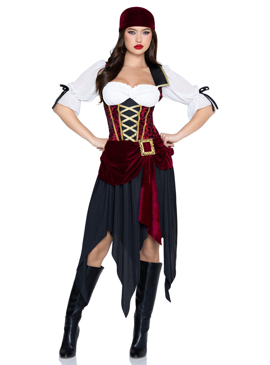 Sexy Womens Pirate Beauty Costume Main Front Image