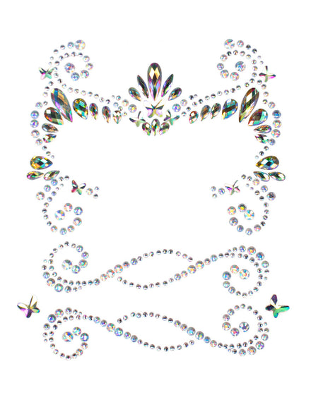 Womens Pixie Clear Costume Face Jewels Main Image