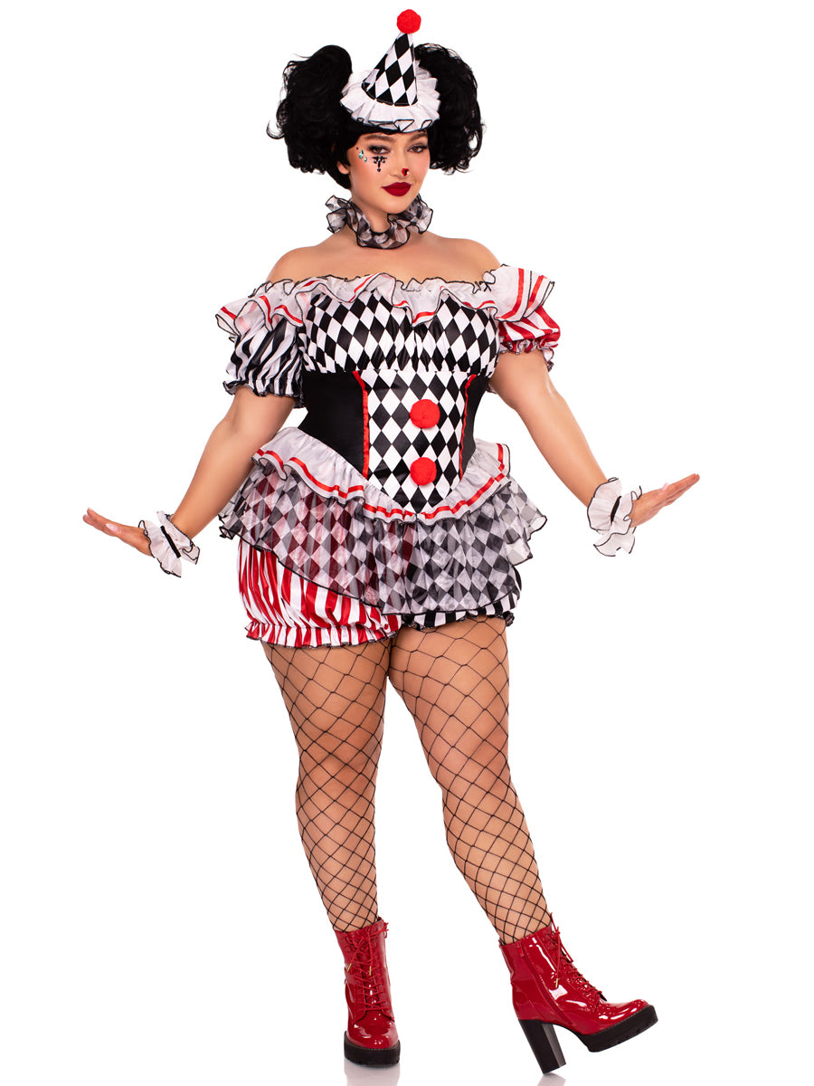 Harlequin Clown Sexy Plus Size Costume