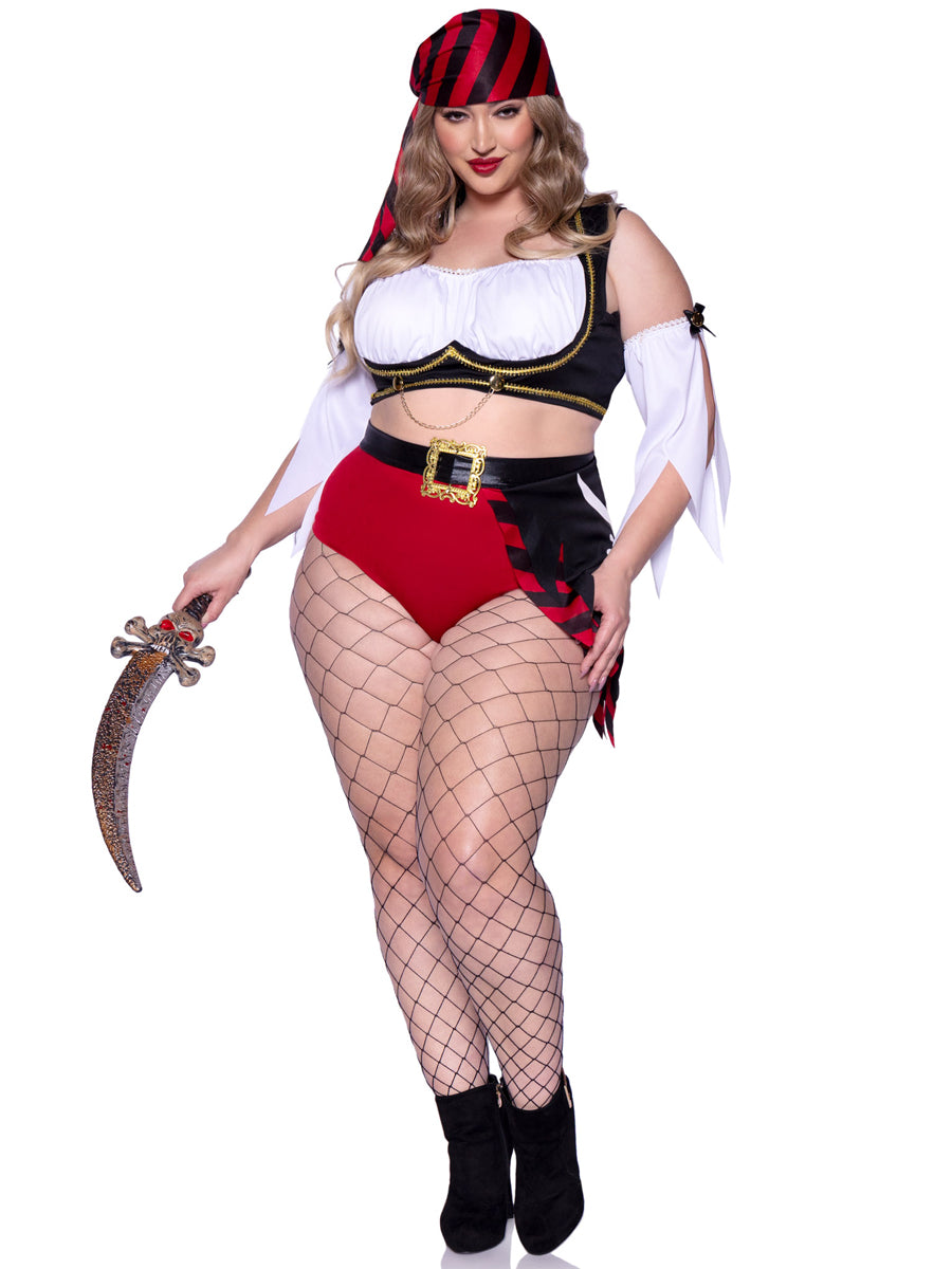 Wicked Wench Sexy Plus Size Pirate Costume