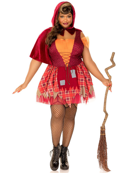 Salem Sweetie Plus Size Womens Witch Halloween Costume
