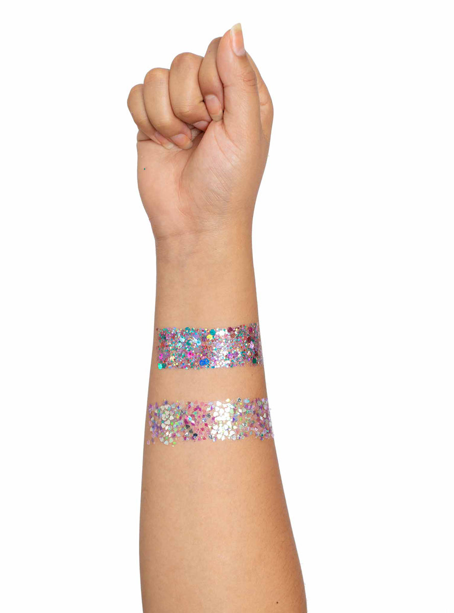 Prism Womens Rainbow Heart Nipple Jewels And Body Glitter Set Alternative Image