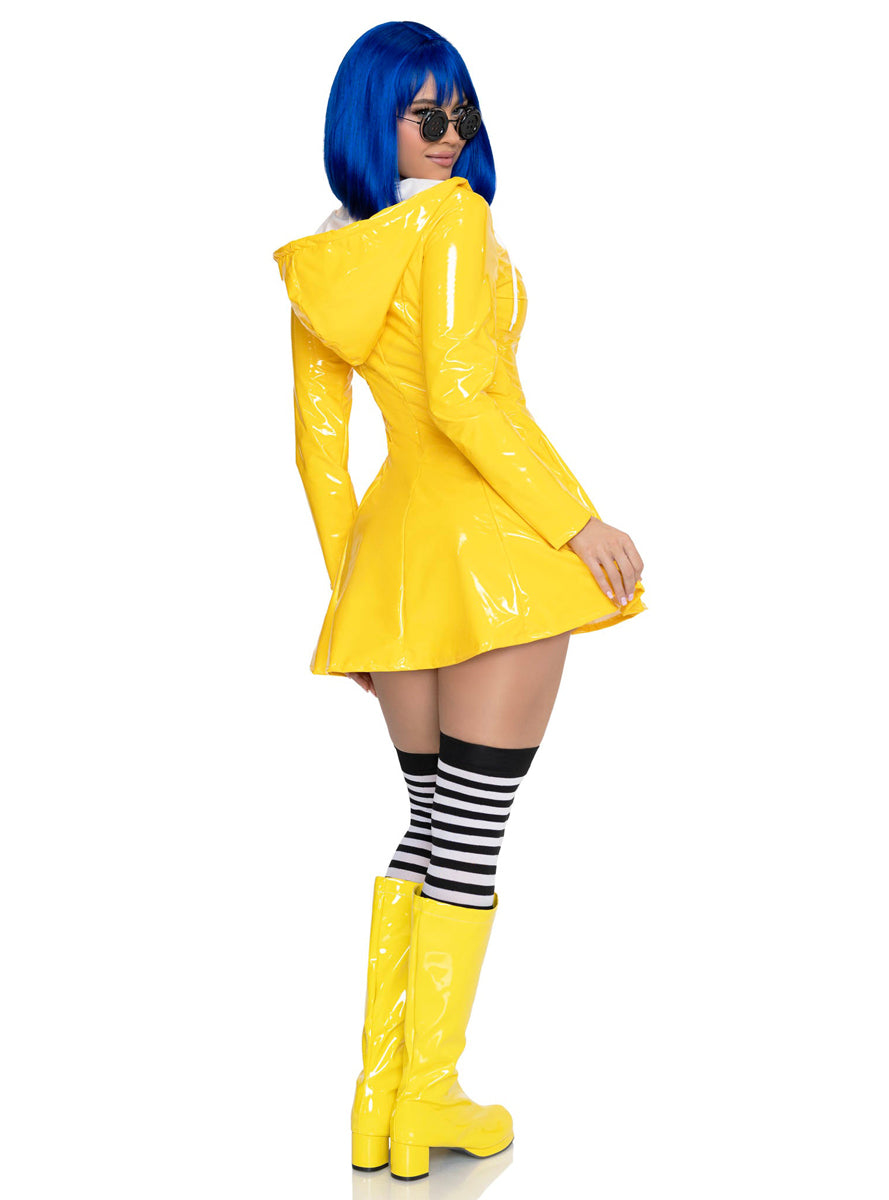 Womens Rainy Day Rebel Coraline Costume Back Image