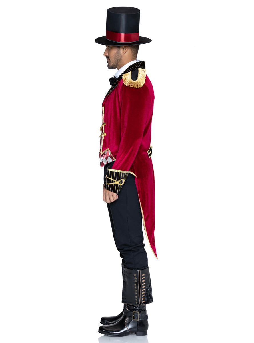 Mens Ravishing Red Ring Master Costume Side Image