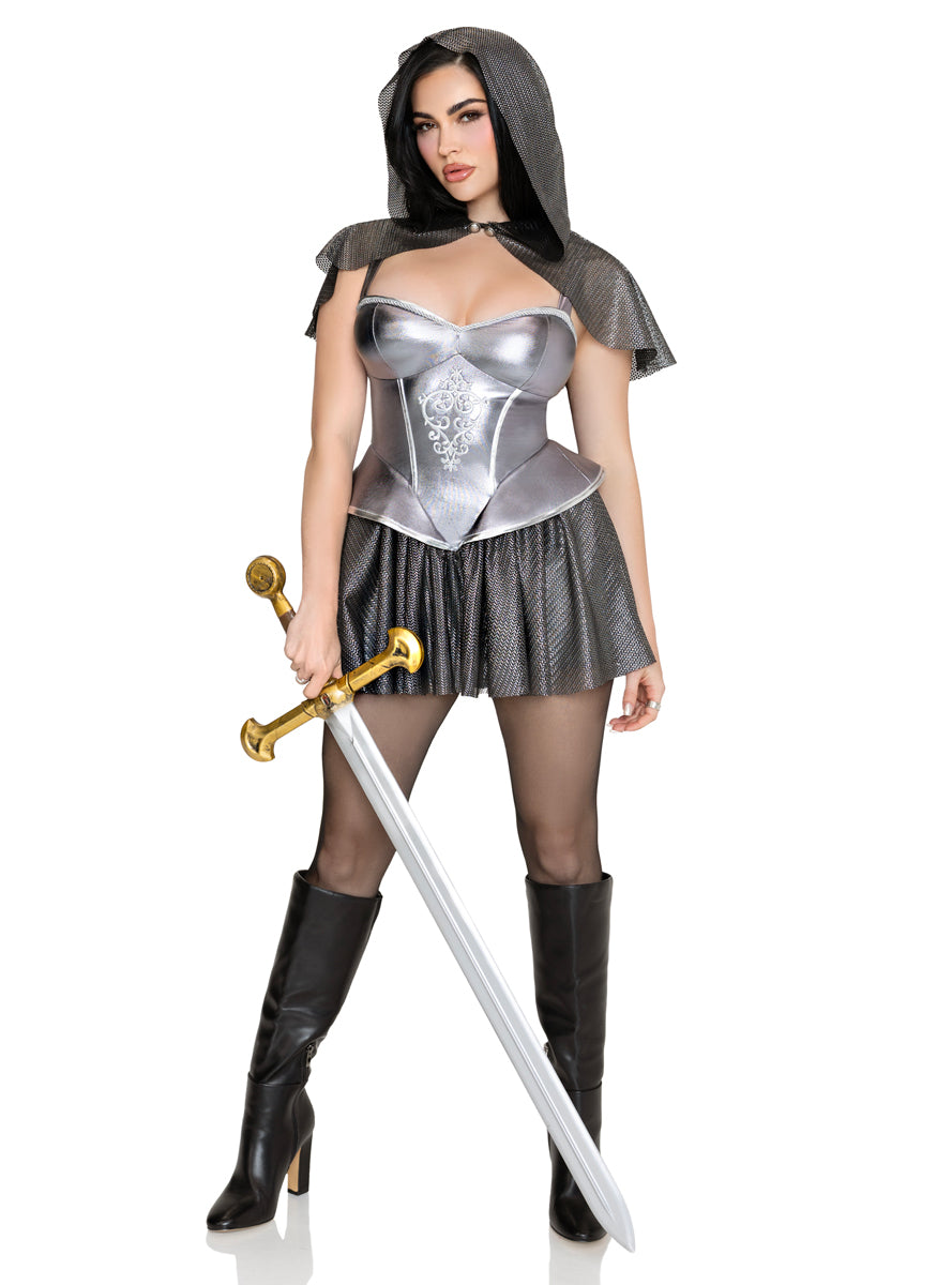 Sexy Womens Rebel Knight Medieval Costume Front Image
