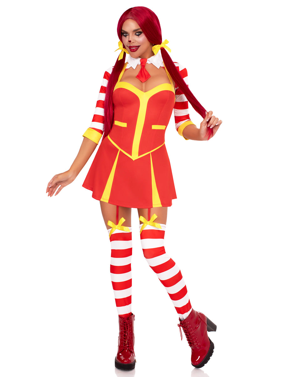 Sexy Ketchup Clown Womens Costume