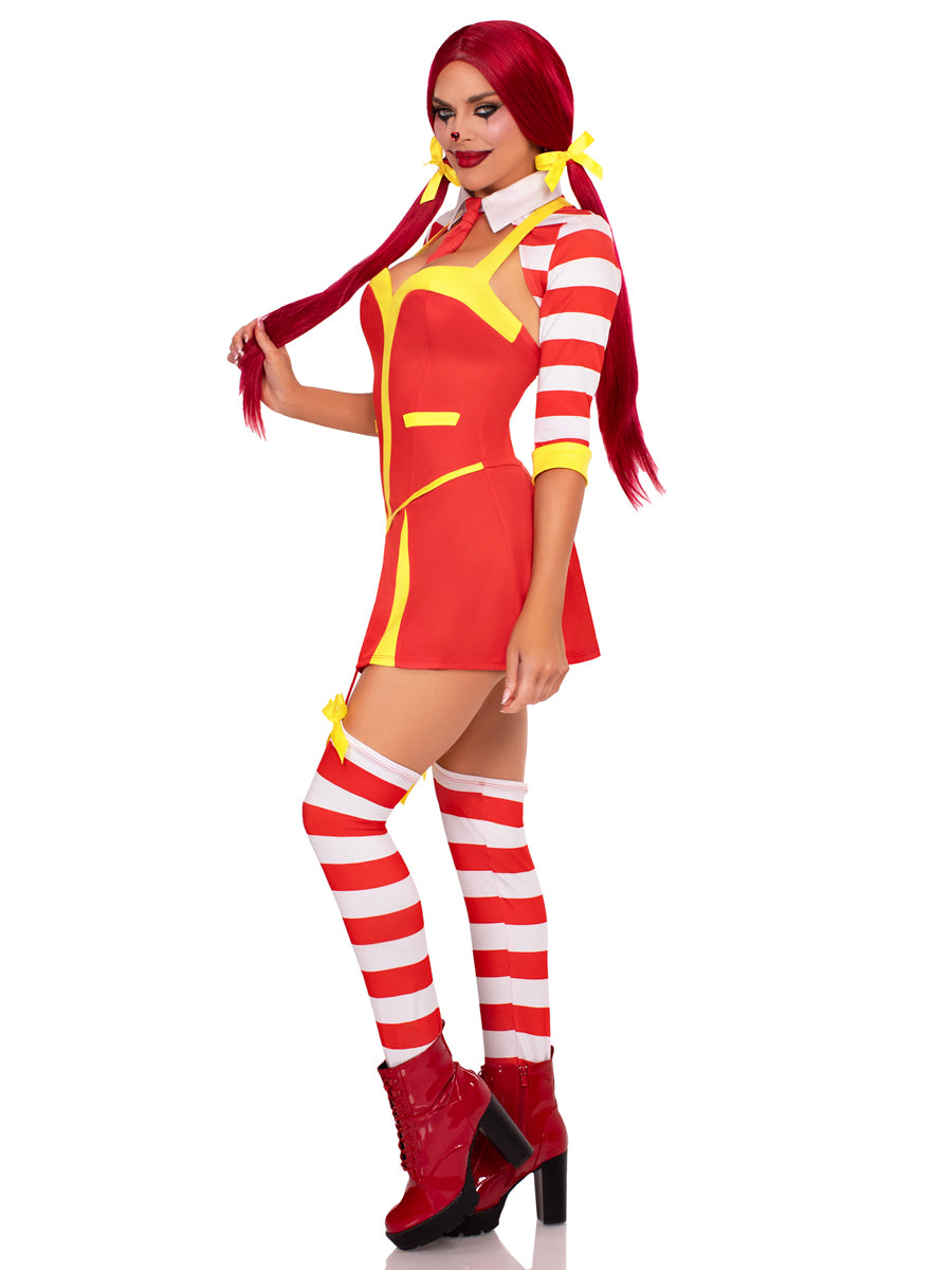 Sexy Ketchup Clown Womens Costume
