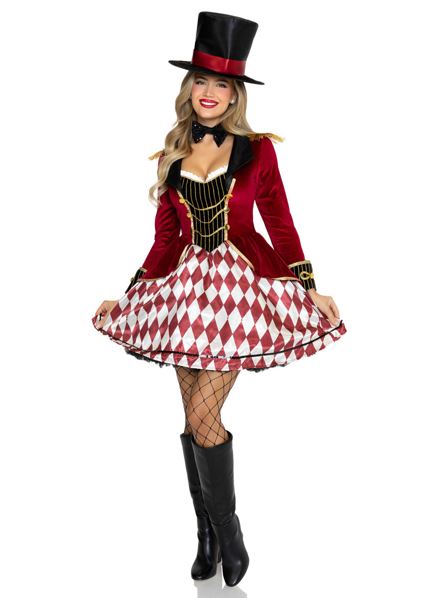 Sexy Womens Ring Mistress Ringmaster Costume Alternate Front Image