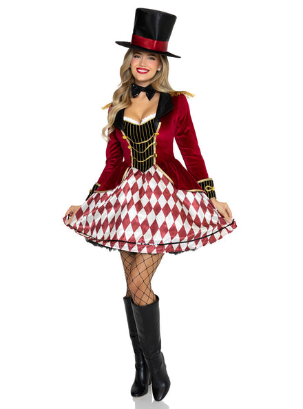 Sexy Womens Ring Mistress Ringmaster Costume Alternate Front Image
