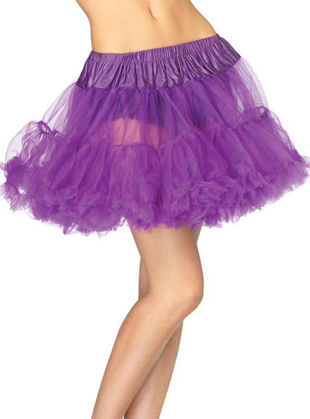 Womens Purple Thigh Length Costume Petticoat