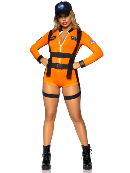 Space Commander Orange Sexy Womens Costume