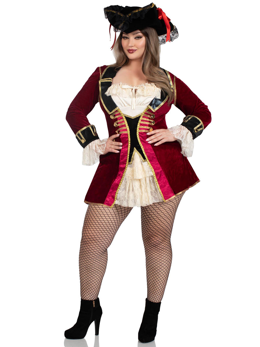 Pirate Captain Deluxe Womens Plus Size Costume