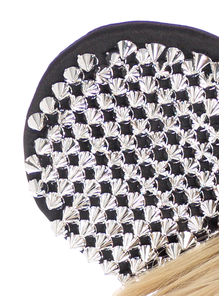 Womens Silver Studded Minnie Mouse Costume Ears Close Image