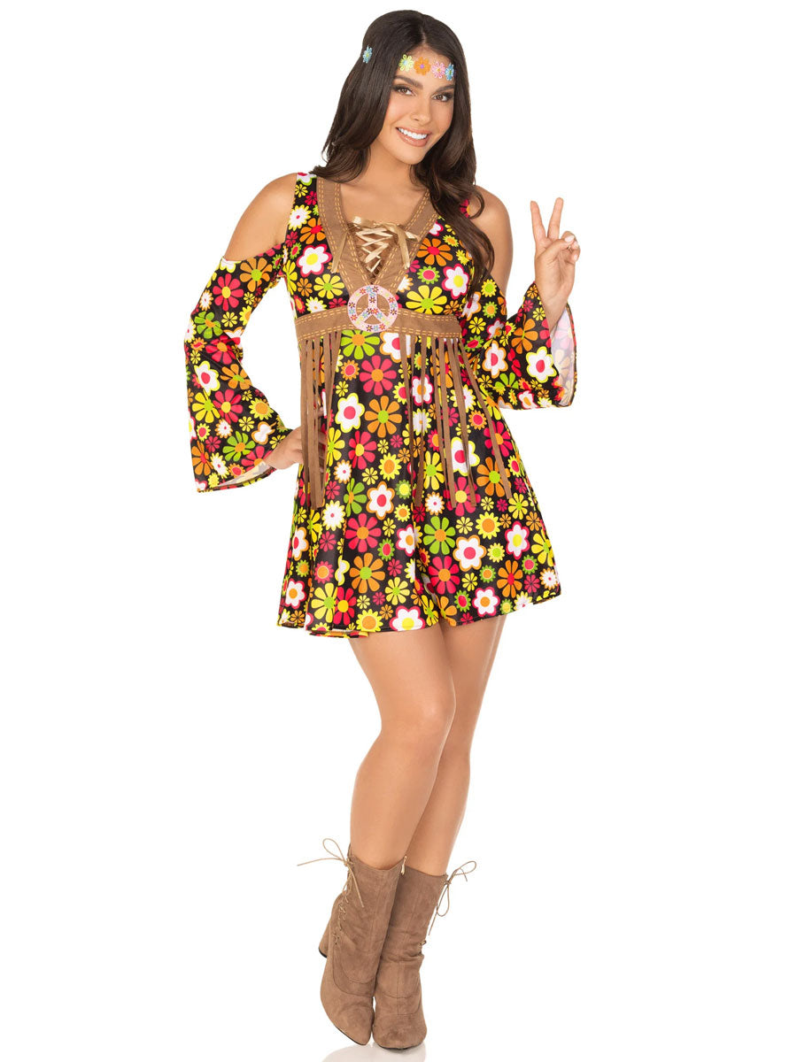 Starflower Hippie Womens 70s Costume
