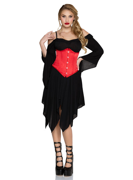 Sexy Womens Steel Boned Red Waist Cincher Corset